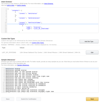 Amazon Echo's Alexa: Completed Interaction Model Form