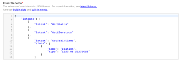 Build a Skill for Amazon Echo's Alexa: Configuring the Intent Schema