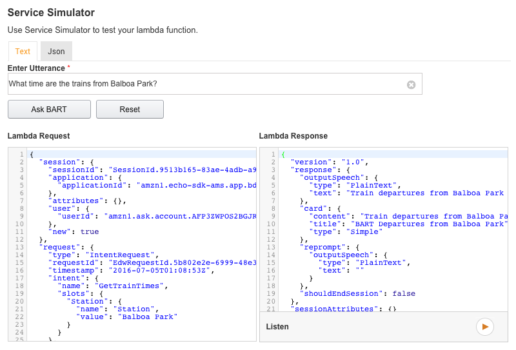 Amazon Echo's Alexa: Using the Service Simulator to Test our Custom Skill