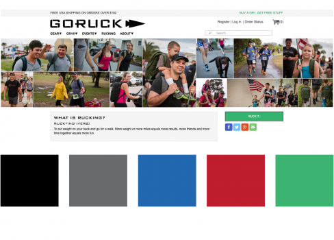 Designing the GORUCK App: website