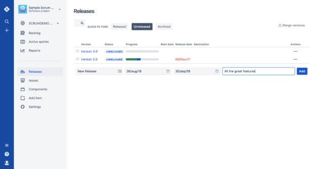 Ship It: Release Management in Jira and Confluence, Releases