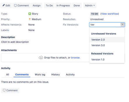 Ship It: Release Management in Jira and Confluence, Set Fix Version