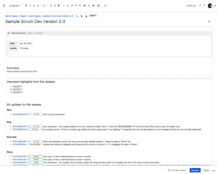 Ship It: Release Management in Jira and Confluence, Change Log Report