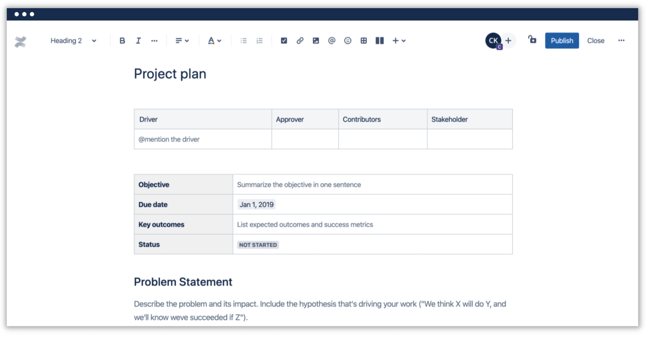 Confluence project management software