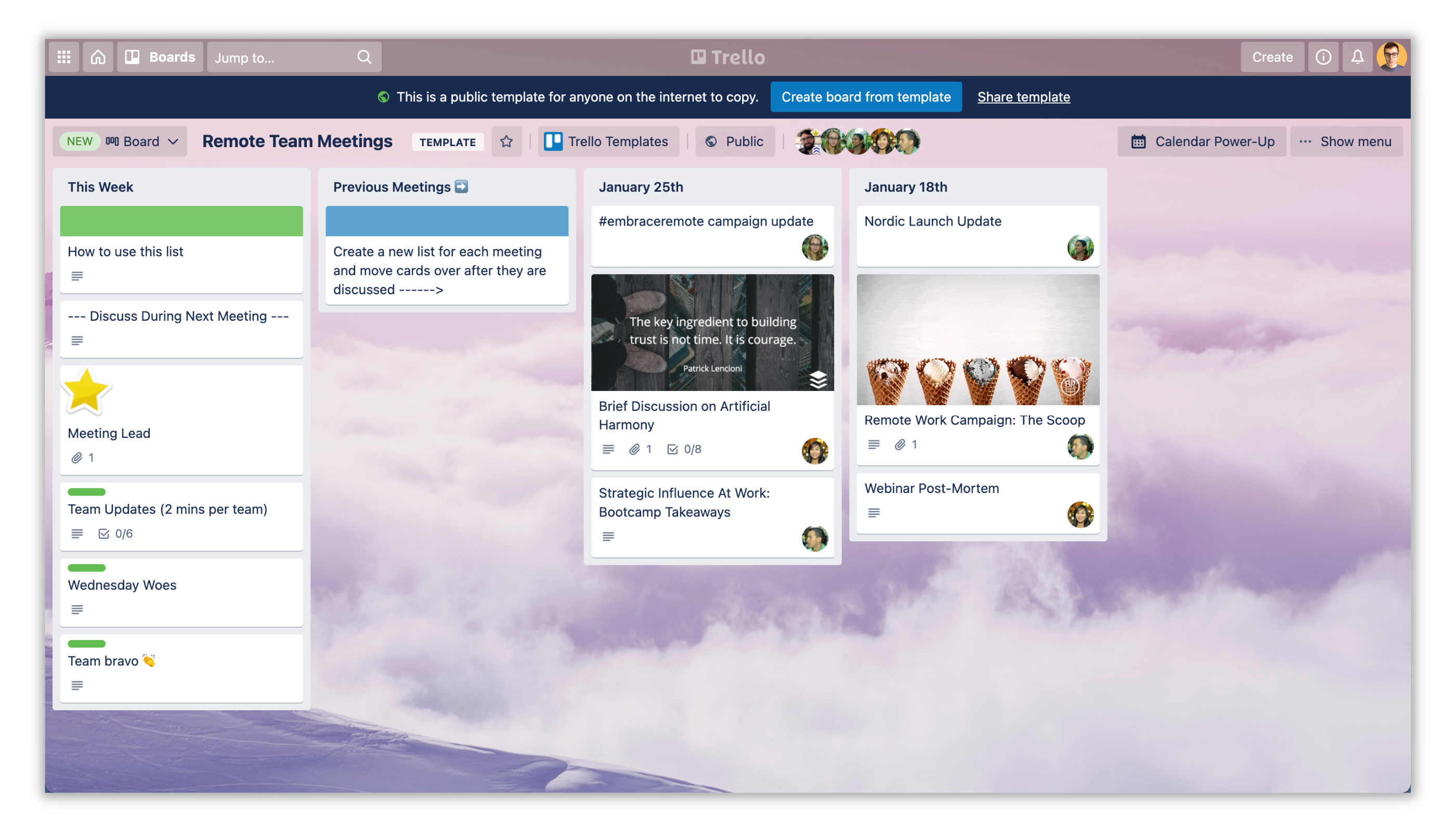 Trello project management software